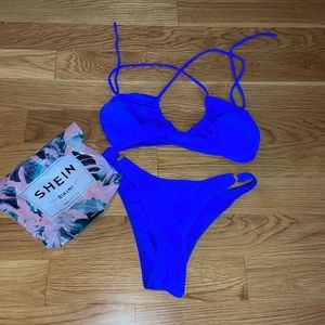 NWT blue SHEIN bikini
